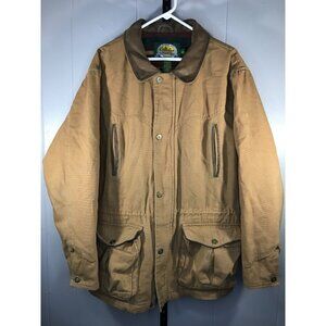 Cabela's Duck Canvas Field Jacket Blanket Flannel Lined Chore Barn Coat sz Large